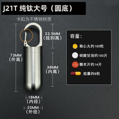 Stainless Steel Portable Sealed Pillbox with Waterproof Design