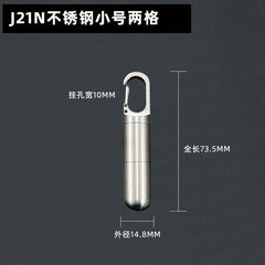 Stainless Steel Portable Sealed Pillbox with Waterproof Design