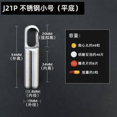Stainless Steel Portable Sealed Pillbox with Waterproof Design