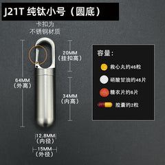 Stainless Steel Portable Sealed Pillbox with Waterproof Design