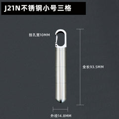 Stainless Steel Portable Sealed Pillbox with Waterproof Design