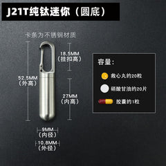 Stainless Steel Portable Sealed Pillbox with Waterproof Design