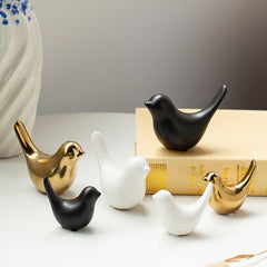 Nordic Minimalist Ceramic Bird Abstract Decor Item