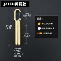 Stainless Steel Portable Sealed Pillbox with Waterproof Design