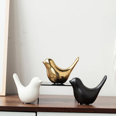 Nordic Minimalist Ceramic Bird Abstract Decor Item